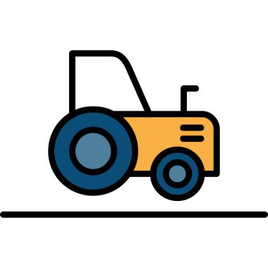 Traktör ikonu. özet çizimi