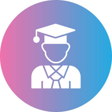 Öğrenci. Web simgesi basit illüstrasyon