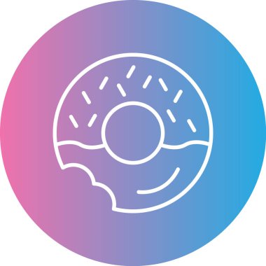 donut. Web simgesi basit illüstrasyon