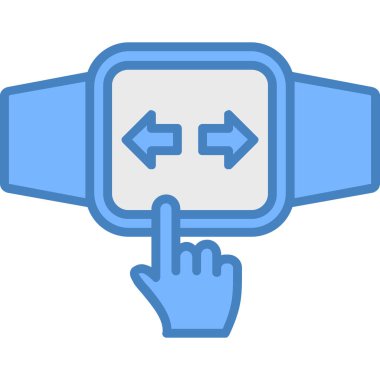 dokunmatik ekran Web simgesi basit illüstrasyon