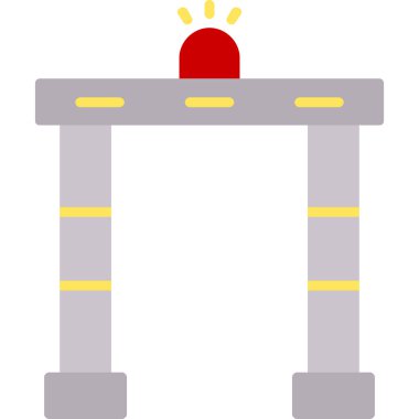 bir kapının düz renk çizimi