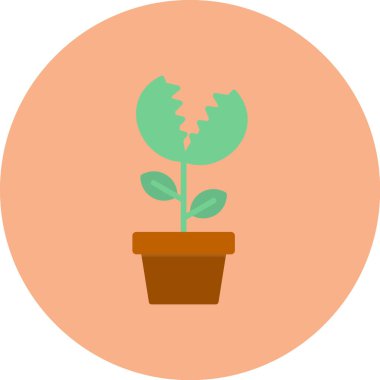 Bitki. Web simgesi basit illüstrasyon