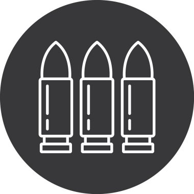 Beyaz arka planda kurşun vektör çizimi. Birinci kalite semboller. Konsept ve grafik tasarımı için simgeler.