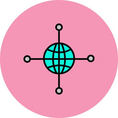 Küresel Web vektör simgesi