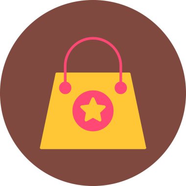 Alışveriş poşeti simgesi, vektör illüstrasyonu