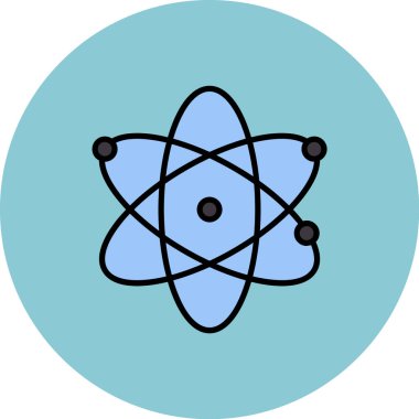 atom simgesi vektör illüstrasyonu