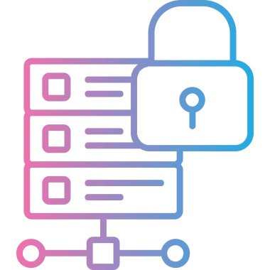 Kilit. Web simgesi basit illüstrasyon