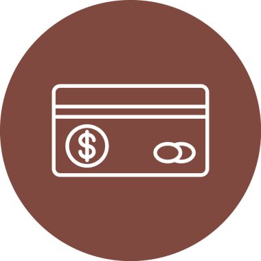 Kredi kartı simgesinin vektör çizimi