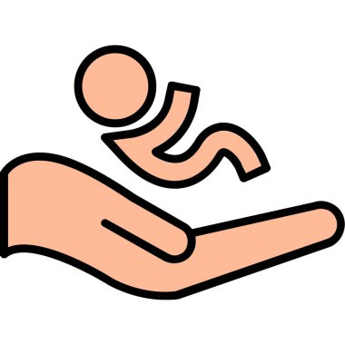 bacak simgesi renk dış hat vektörü