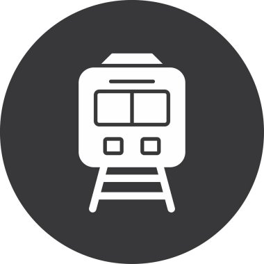 Tren simgesinin vektör illüstrasyonu
