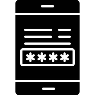 Parolanın Vektör İllüstrasyonu, Basit Simge