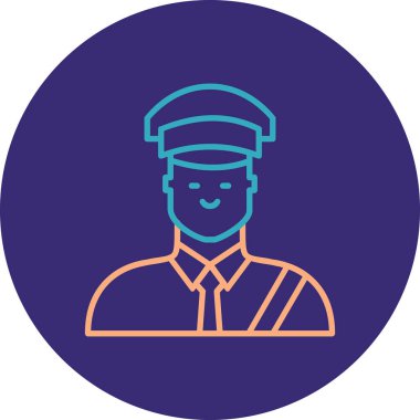 polis simgesi vektör illüstrasyonu