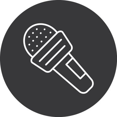 mikrofon simgesi vektör illüstrasyonu