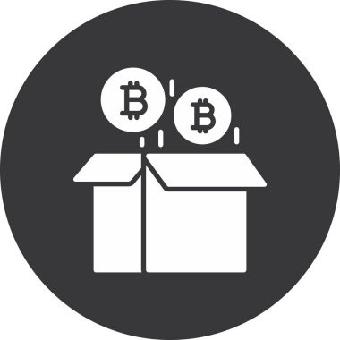 Bitcoin 'li kutu. Basit simge