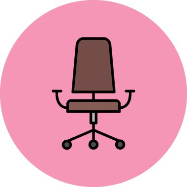 Sandalye. Web simgesi basit illüstrasyon