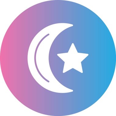 Ay. Web simgesi basit illüstrasyon