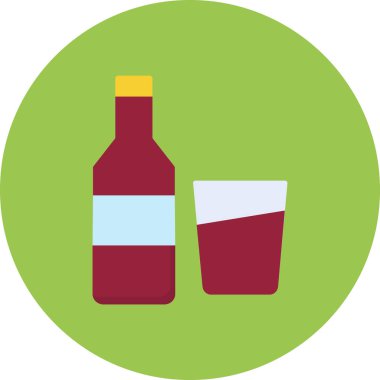 alkollü içecek vektör simgesi modern basit vektör illüstrasyonu