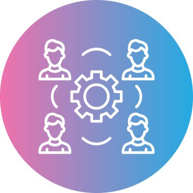 grup insan simgesi, vektör illüstrasyonu