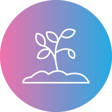 Bitki simgesinin vektör illüstrasyonu