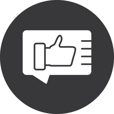 başparmak aşağı simgesi. Vektör illüstrasyon biçimi iki renkli simge, yuvarlak açılar, gri arkaplan, beyaz arkaplan.