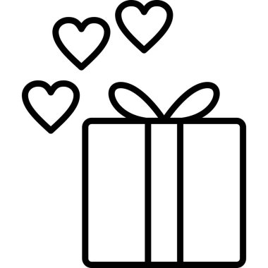 kalp hediye vektör simgesi kolayca düzenleyebilir ya da değiştirebilir