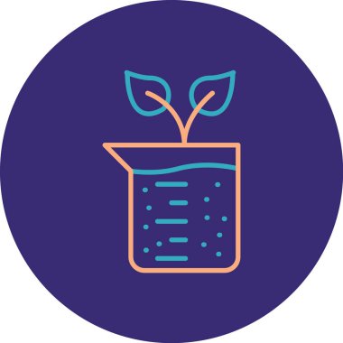 pot vektör illüstrasyon dizaynında bitki