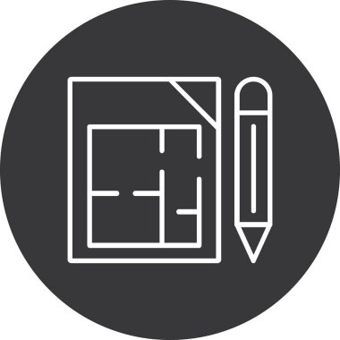 Kalem. Web simgesi basit tasarım