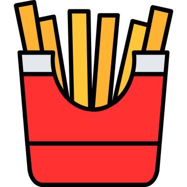 patates kızartması vektör çizim