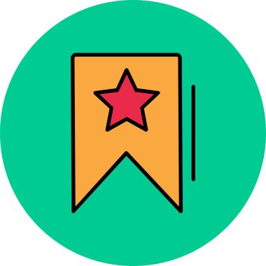 Rozet vektör simgesi modern basit vektör illüstrasyonu