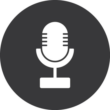 podcast ikon vektör işareti