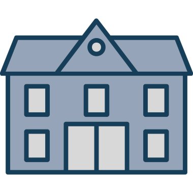 - Eve. Web simgesi vektör illüstrasyonu