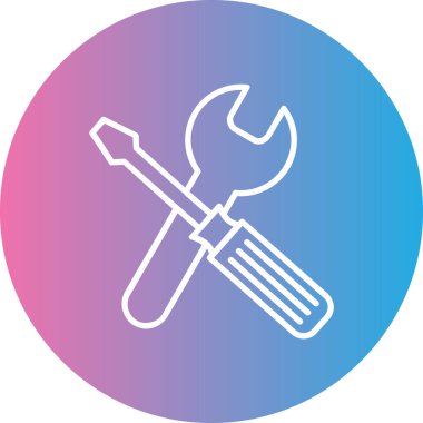 Yapı araçlarının vektör illüstrasyonu simgesi