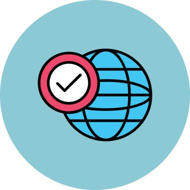 Küresel simge vektör illüstrasyonu