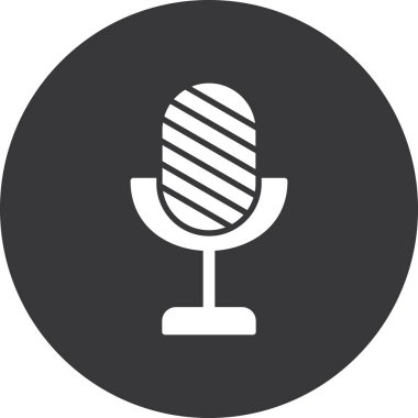 mikrofon vektör simgesi modern basit illüstrasyon