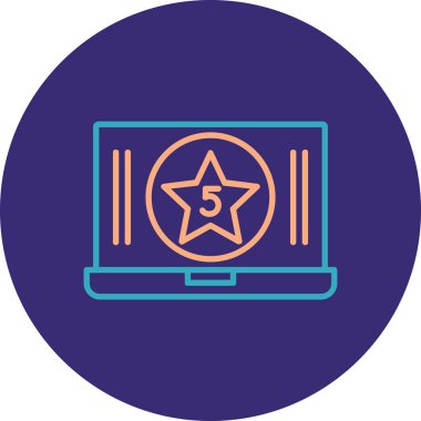 bilgisayar ekranı simgesi, basit illüstrasyon