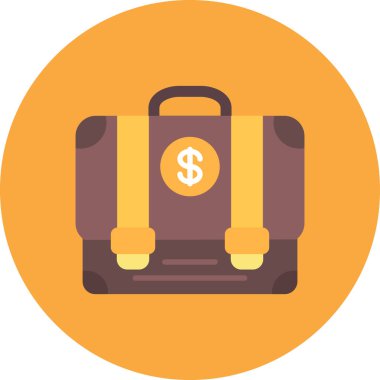 İş çantası. Web simgesi basit illüstrasyon