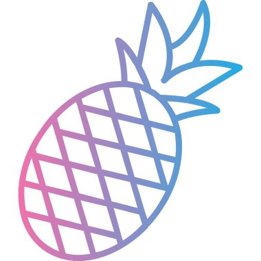 Ananas. Web simgesi basit illüstrasyon