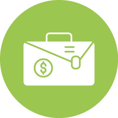 Çanta simgesinin vektör illüstrasyonu