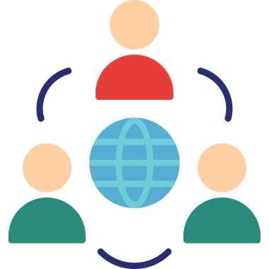 Sosyal ağ vektör simgesi