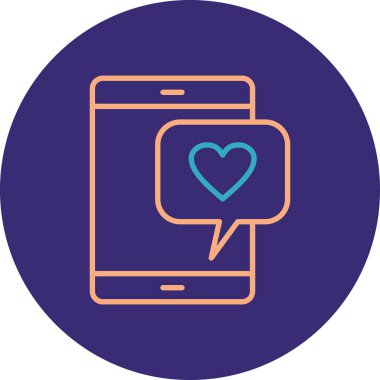 Mesaj var. Web simgesi basit illüstrasyon