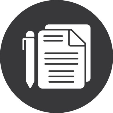 belge simgesi vektör illüstrasyonu