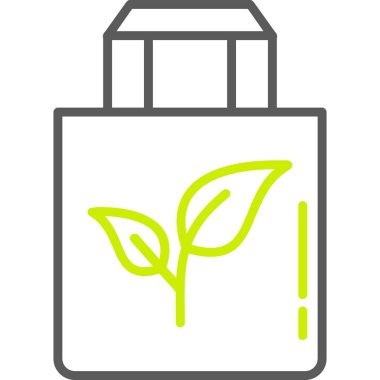 çanta çanta eko simgesi ana hat biçiminde