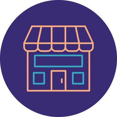 dükkan simgesi vektör illüstrasyonu