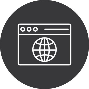 Moda biçimi izole edilmiş arka planda web tarayıcı simgesi