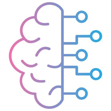 İnsan beyni. Web simgesi basit illüstrasyon