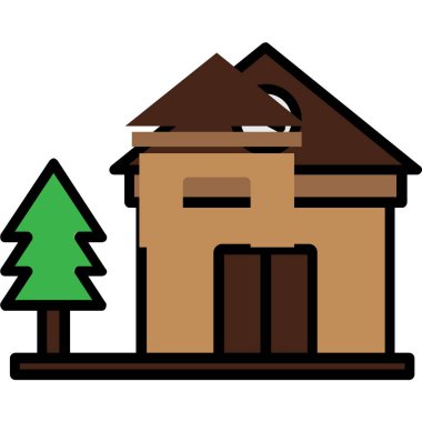 ev inşaatı izole vektör illüstrasyon grafik tasarımı