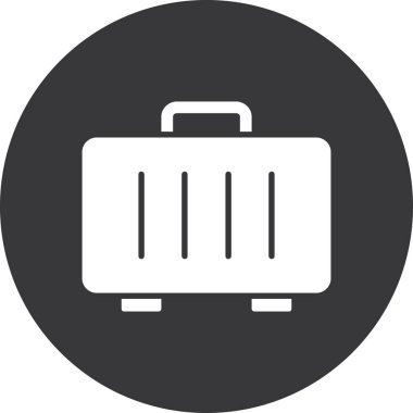 Bagaj vektör glif simgesi