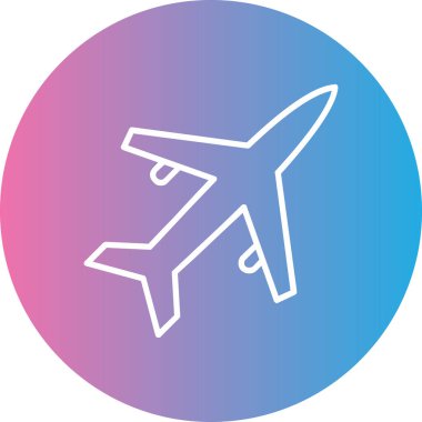 Uçak simgesinin vektör illüstrasyonu