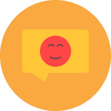 Sohbet ileti simgesi, vektör illüstrasyonu