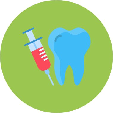 Diş ikonu. vektör illüstrasyonu